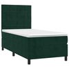 vidaXL Cama box spring con colch&oacute;n terciopelo verde oscuro 100x200 cm