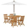 vidaXL Conjunto de Comedor de Jard&iacute;n 5 pcs Marr&oacute;n