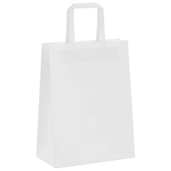 vidaXL Bolsas de papel con asas 50 uds blanca 21x11x28 cm