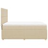 vidaXL Cama box spring con colch&oacute;n tela color crema 140x190 cm