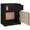 vidaXL Mesitas de noche 2 uds madera maciza pino negro 40x31x50 cm
