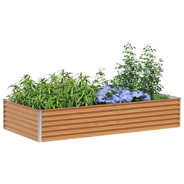 vidaXL Jardinera acero corten 195x100x36 cm