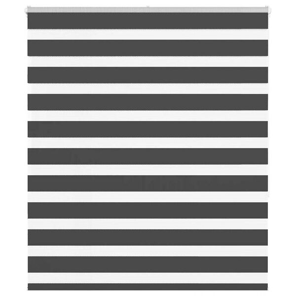 vidaXL Estor cebra negro 120x150 cm tejido ancho 115,9 cm poli&eacute;ster