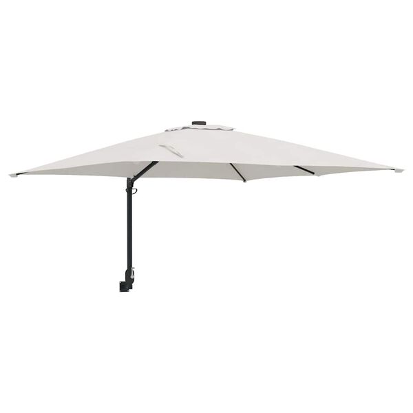 vidaXL Parasol de jardín Beige y Negro 248.5 x 247.5 x 160 cm