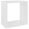 vidaXL Estantes cubo de pared 4 unidades blanco 26x15x26 cm