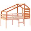vidaXL Techo de cama infantil madera maciza pino marrón 198x97x113 cm