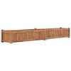 vidaXL Arriate elevado madera maciza de teca 200x30x25 cm