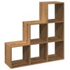vidaXL Librer&iacute;a divisor 3 niveles madera roble artisan 99x29x99 cm