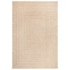vidaXL Alfombra ZIZUR aspecto yute interior/exterior beige 240x340 cm