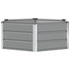vidaXL Jardinera Gris Claro 129 x 129 x 45 cm Acero