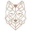 Homemania Adorno de pared Wolf acero cobre 41x57 cm