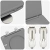 vidaXL Asiento de WC Gris 44 x 36,4 x 3,4 cm Duroplast