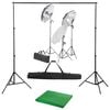 vidaXL Kit de estudio fotogr&aacute;fico con set de luces y fondo