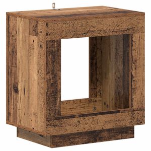 vidaXL Mesa lateral Madera envejecida 60 x 40 x 65 cm