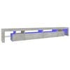 vidaXL Mueble de TV con luces LED gris hormig&oacute;n 290x36,5x40 cm
