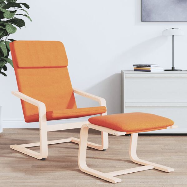 vidaXL Sillón de relax de tela amarillo oscuro