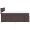 vidaXL Cama box spring con colch&oacute;n tela marr&oacute;n oscuro 140x190 cm