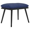 vidaXL Reposapi&eacute;s tela y cuero sint&eacute;tico azul 45x29,5x35 cm