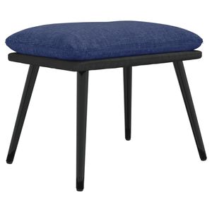 vidaXL Reposapi&eacute;s tela y cuero sint&eacute;tico azul 45x29,5x35 cm