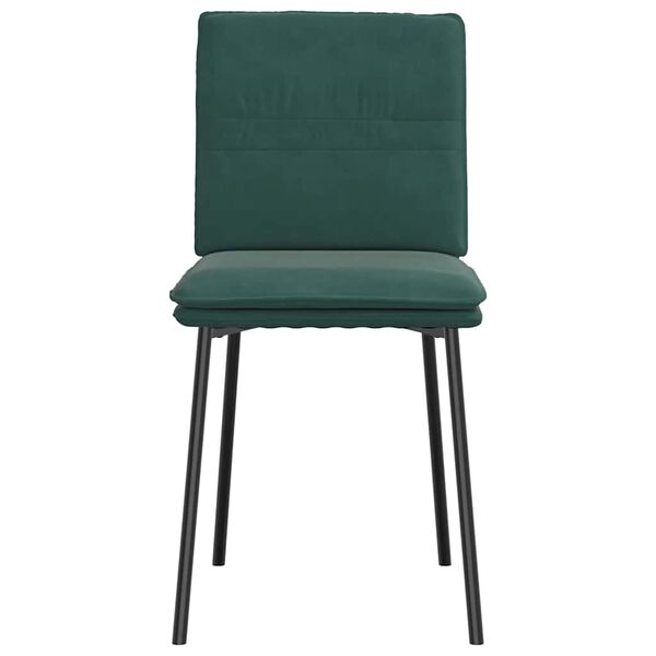 vidaXL Sillas de comedor 6 unidades terciopelo verde oscuro