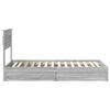 vidaXL Cama con almacenamiento con cabecera Gris Sonoma 100 x 200 cm