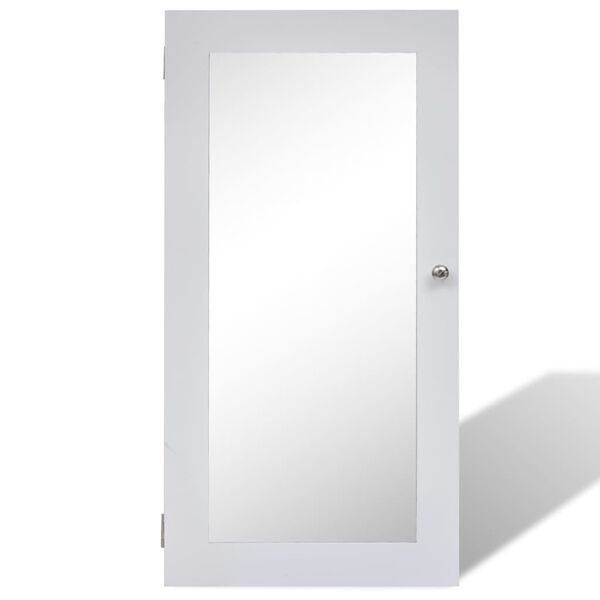 vidaXL Armario joyero de pared con espejo de madera
