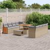 vidaXL Conjunto de sof&aacute;s de jard&iacute;n con coj&iacute;n 12 pcs Beige y Gris Claro