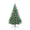 vidaXL &Aacute;rbol de Navidad Artificial Preiluminado Verde 210 cm PVC