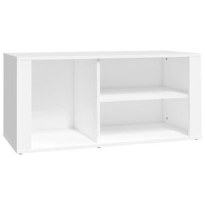 vidaXL Mueble zapatero madera contrachapada blanco 100x35x45 cm
