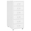 vidaXL Armario archivador m&oacute;vil metal blanco 28x41x69 cm