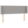 vidaXL Cabecero de tela gris claro 147x16x78/88 cm