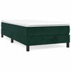 vidaXL Cama box spring con colch&oacute;n terciopelo verde oscuro 100x200 cm