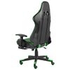 vidaXL Silla gaming giratoria con reposapi&eacute;s PVC verde