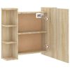 vidaXL Mueble con espejo y luces LED roble Sonoma 70x16,5x60 cm