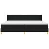 vidaXL Cama tipo Box Spring con colch&oacute;n Negro 200 x 200 cm Poli&eacute;ster