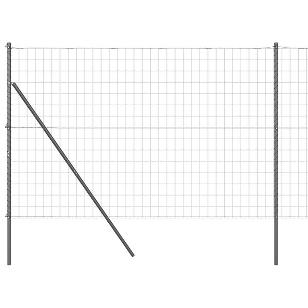 vidaXL Valla con Poste Gris 1,5 x 10 m Acero y PVC