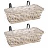 vidaXL Cesta Colgante para Plantas GENDT 2 uds. Gris natural