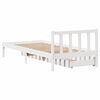vidaXL Estructura de cama sin colch&oacute;n madera maciza blanca 90x190 cm