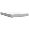 vidaXL Cama box spring con colch&oacute;n terciopelo gris claro 160x200 cm