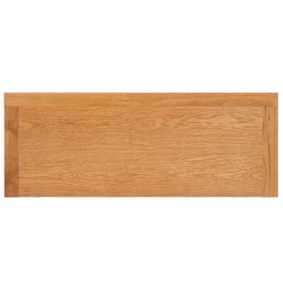 vidaXL Mesa consola de madera maciza de roble 110x35x75 cm