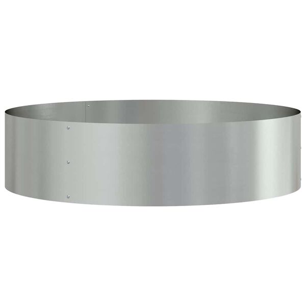 vidaXL Anillo para maceta Plateado 80 x 80 x 20 cm Acero Galvanizado