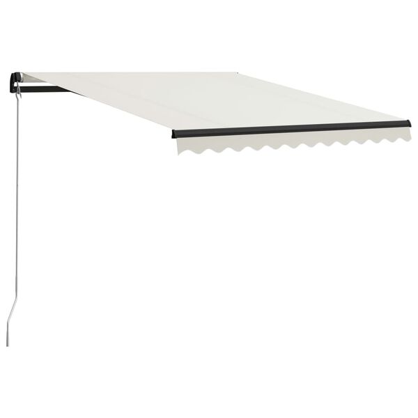 vidaXL Toldo manual retr&aacute;ctil color crema 300x250 cm