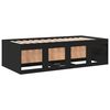 vidaXL Sof&aacute; cama con cajones sin colch&oacute;n negro 75x190 cm