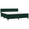 vidaXL Cama box spring con colch&oacute;n terciopelo verde oscuro 160x200 cm
