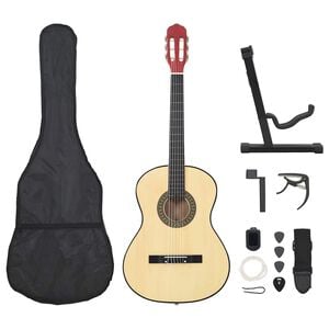 vidaXL Set de guitarra cl&aacute;sica para principiantes 12 piezas 4/4 39"