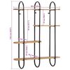 vidaXL Estante de pared madera maciza de mango 90x20x116,5 cm