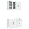 vidaXL Unidad de cocina LUCCA 4 uds. Blanco Madera de ingenier&iacute;a