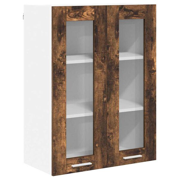 vidaXL Mueble colgante con puerta Roble ahumado 60 x 31 x 80 cm