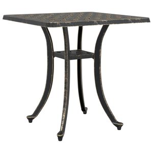 vidaXL Mesa de jard&iacute;n aluminio fundido bronce 53x53x53 cm