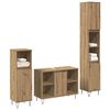 vidaXL Juego de muebles de ba&ntilde;o con estante 3 pcs Roble artesanal